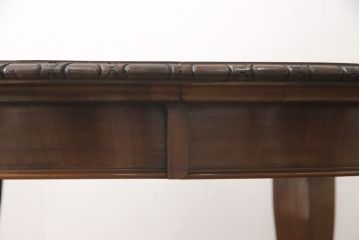 アンティーク家具　ウォールナット材　イギリスよりやってきた!気品漂うエクステンションテーブル(ダイニングテーブル、丸テーブル、拡張式テーブル、2人掛け、4人掛け)(R-053604)