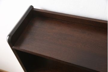 中古　民芸家具　総ケヤキ材　シンプルな中にもつくりの良さが感じられる本棚(松本民芸家具)(書棚、飾り棚、ブックシェルフ、オープンラック)(R-053612)