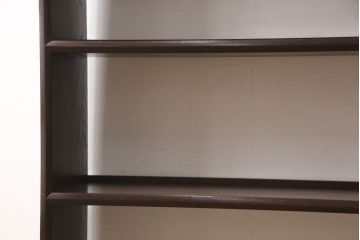 中古　民芸家具　総ケヤキ材　シンプルな中にもつくりの良さが感じられる本棚(松本民芸家具)(書棚、飾り棚、ブックシェルフ、オープンラック)(R-053612)