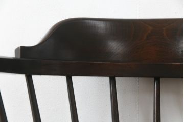 中古　松本民芸家具　#91型　落ち着きのある空間を演出するキャプテンチェア(アームチェア、板座チェア、椅子、ダイニングチェア)(R-053613)