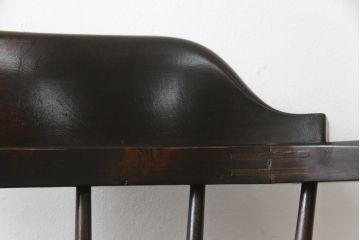 中古　松本民芸家具　#91型　落ち着きのある空間を演出するキャプテンチェア(アームチェア、板座チェア、椅子、ダイニングチェア)(R-053613)