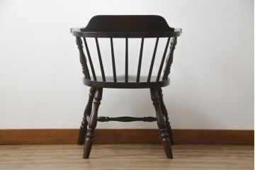 中古　松本民芸家具　#91型　落ち着きのある空間を演出するキャプテンチェア(アームチェア、板座チェア、椅子、ダイニングチェア)(R-053613)