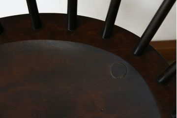 中古　松本民芸家具　#91型　落ち着きのある空間を演出するキャプテンチェア(アームチェア、板座チェア、椅子、ダイニングチェア)(R-053615)
