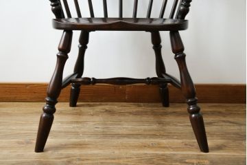 中古　松本民芸家具　#91型　落ち着きのある空間を演出するキャプテンチェア(アームチェア、板座チェア、椅子、ダイニングチェア)(R-053615)