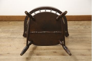 中古　松本民芸家具　#91型　落ち着きのある空間を演出するキャプテンチェア(アームチェア、板座チェア、椅子、ダイニングチェア)(R-053616)