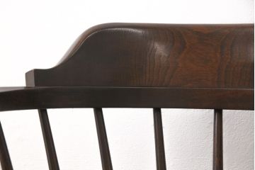 中古　松本民芸家具　#91型　落ち着きのある空間を演出するキャプテンチェア(アームチェア、板座チェア、椅子、ダイニングチェア)(R-053617)