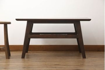 和製ビンテージ　松本民芸家具　シンプルな中に木の温かみが感じられる#201型茶卓(定価約13万7千円)(センターテーブル、ローテーブル、ヴィンテージ)(R-053619)