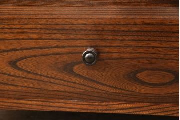 中古　美品　民芸家具　総ケヤキ材　シンプルなデザインで取り入れやすいサイドチェスト(松本民芸家具)(引き出し、センターテーブル、ローテーブル)(R-053652)