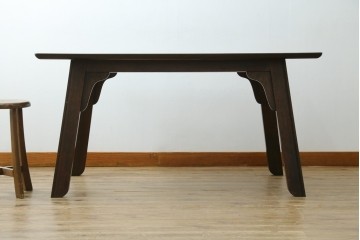 中古　松本民芸家具　脚のデザインがおしゃれな#70型食卓　定価約22万円　(R-053653)