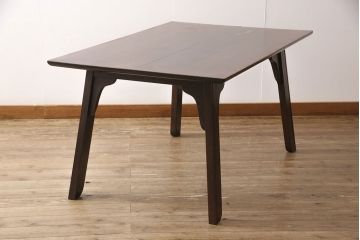 中古　松本民芸家具　脚のデザインがおしゃれな#70型食卓(作業台、ダイニングテーブル)(定価約22万円)(R-053653)