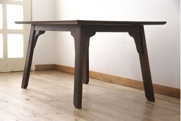 中古　松本民芸家具　脚のデザインがおしゃれな#70型食卓(作業台、ダイニングテーブル)(定価約22万円)(R-053653)