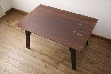 中古　松本民芸家具　脚のデザインがおしゃれな#70型食卓(作業台、ダイニングテーブル)(定価約22万円)(R-053653)
