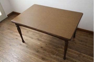 極美品　絶版品　和製ビンテージ　デコラ天板　WINDS太平　クラシカルなエクステンションダイニングテーブル(食卓、ヴィンテージ)(R-053656)