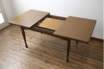 極美品　絶版品　和製ビンテージ　デコラ天板　WINDS太平　クラシカルなエクステンションダイニングテーブル(食卓、ヴィンテージ)(R-053656)