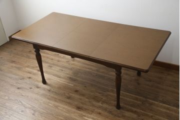 極美品　絶版品　和製ビンテージ　デコラ天板　WINDS太平　クラシカルなエクステンションダイニングテーブル(食卓、ヴィンテージ)(R-053656)