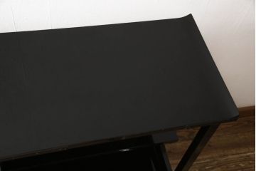 和製ビンテージ　大人な和の空間づくりにおすすめの漆塗り風飾り棚(戸棚、収納棚、茶棚、ヴィンテージ)(R-053658)