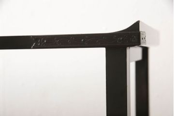 和製ビンテージ　大人な和の空間づくりにおすすめの漆塗り風飾り棚(戸棚、収納棚、茶棚、ヴィンテージ)(R-053658)