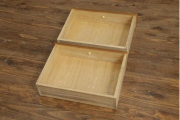 和製ビンテージ　屋久杉　金具と透かし彫りがアクセントの飾り棚(茶箪笥、茶棚、収納棚、サイドボード、ヴィンテージ)(R-053663)