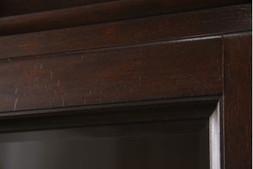 中古　松本民芸家具　洗練された佇まいのC型食器棚(飾り棚、収納棚、キャビネット、カップボード)(定価約93万円)(R-053665)