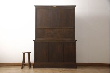 中古　松本民芸家具　洗練された佇まいのC型食器棚(飾り棚、収納棚、キャビネット、カップボード)(定価約93万円)(R-053665)