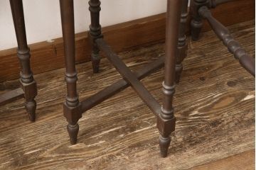 激レア　イギリスビンテージ　クラシカルな佇まいのバタフライテーブル付きネストテーブル(サイドテーブル、ローテーブル、コンソールテーブル、ヴィンテージ)(R-053668)