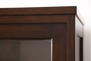 中古　美品　松本民芸家具　高山デザイン　落ち着きのある佇まいが魅力的な、特注デザインの食器棚(戸棚、収納棚、キャビネット)(R-053697)