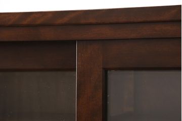 中古　美品　松本民芸家具　高山デザイン　落ち着きのある佇まいが魅力的な、特注デザインの食器棚(戸棚、収納棚、キャビネット)(R-053697)