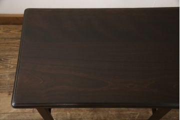 中古　山葉(ヤマハ、日本楽器)　シンプルな透かしがアクセントの折りたたみ式サイドテーブル(折り畳み机、コンソールテーブル、作業台)(R-053699)