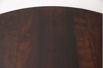 中古　松本民芸家具　落ち着いた大人空間におすすめのT.R.ゲートレッグテーブル(バタフライテーブル、ラウンドテーブル、ダイニングテーブル)(定価約31万円)(R-053712)