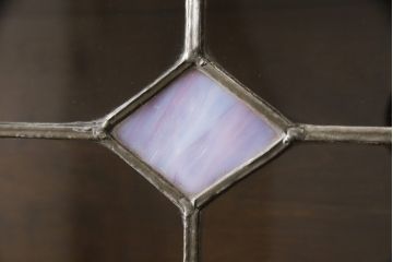 イギリスアンティーク　オーク材　レトロな雰囲気を醸し出すガラス扉が魅力のビューローブックケース(本箱、収納棚、キャビネット、ワークデスク、在宅ワーク、在宅用)(R-053713)