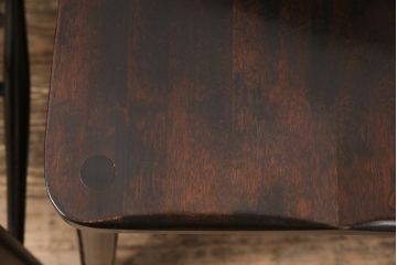 中古　松本民芸家具　220F型　シックな佇まいが魅力的なチェア4脚セット(ダイニングチェア、板座チェア)(R-053718)
