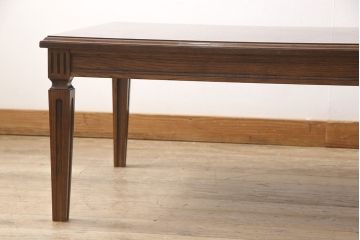 中古　美品　カリモク家具　domani(ドマーニ)　QUEENS　LIFE(クイーンズライフ)　クラシカルな佇まいが美しいセンターテーブル(定価約19万円)(ローテーブル、コンソールテーブル)(R-053719)