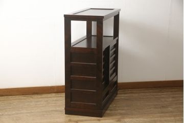 中古　美品　北海道民芸家具　HM105　モダンなデザインの飾り棚(茶棚、茶タンス、収納棚)(定価約23万円)(R-053720)