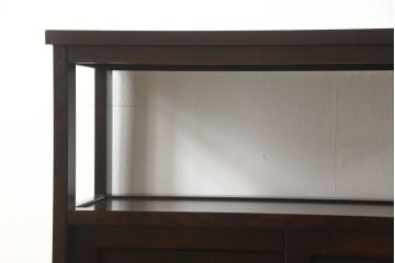中古　美品　北海道民芸家具　HM105　モダンなデザインの飾り棚(茶棚、茶タンス、収納棚)(定価約23万円)(R-053720)