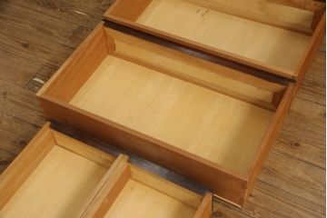 中古　美品　松本民芸家具　スタイリッシュなデザインが美しいライティングビューロー(机、在宅ワーク、在宅用ワークデスク、引き出し、チェスト)(R-053725)