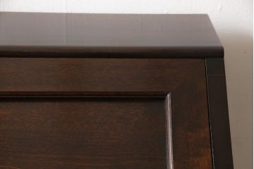中古　美品　松本民芸家具　スタイリッシュなデザインが美しいライティングビューロー(机、在宅ワーク、在宅用ワークデスク、引き出し、チェスト)(R-053725)