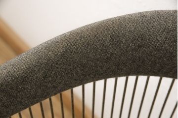希少!　名作ビンテージ　Knoll(ノル)社製　ウォーレン・プラットナー　シンプルモダンなサイドチェア2脚セット(ワイヤーチェア、ラウンジチェア)(R-053728)