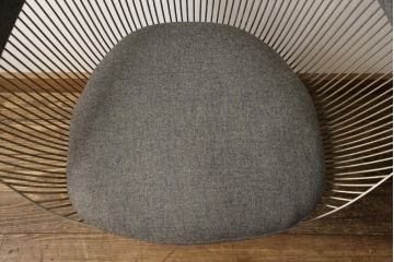 希少!　名作ビンテージ　Knoll(ノル)社製　ウォーレン・プラットナー　シンプルモダンなサイドチェア2脚セット(ワイヤーチェア、ラウンジチェア)(R-053728)