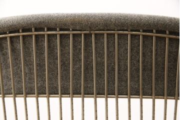 希少!　名作ビンテージ　Knoll(ノル)社製　ウォーレン・プラットナー　シンプルモダンなサイドチェア2脚セット(ワイヤーチェア、ラウンジチェア)(R-053728)