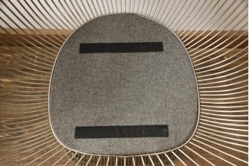 希少!　名作ビンテージ　Knoll(ノル)社製　ウォーレン・プラットナー　シンプルモダンなサイドチェア2脚セット(ワイヤーチェア、ラウンジチェア)(R-053729)