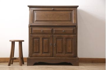 中古　美品　カリモク家具　品のある佇まいが美しいライティングビューロー(簿記机、在宅ワーク、在宅用ワークデスク)(R-053730)
