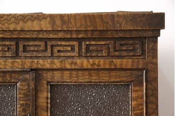 和製アンティーク　極上品!大正ロマンな激レアデザイン　素晴らしい作りのブックケース(本箱、キャビネット、収納棚、戸棚)(R-053731)