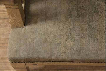和製アンティーク　大正ロマン　ナラ材　象嵌入り　木の温かみが感じられるラウンジチェア(アームチェア、1人掛けソファ、椅子)(R-053768)