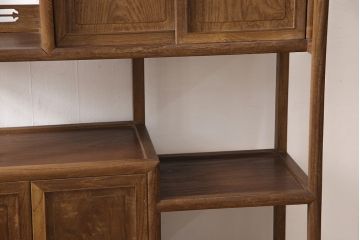 和製ビンテージ　希少!　指物工芸家具　本桑材　上質な和の空間づくりにおすすめの飾り棚(茶棚、戸棚、収納棚、ヴィンテージ)(R-053801)