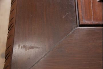 和製ビンテージ　新品ガラス天板付き　全体に彫り込まれた龍の彫刻が迫力たっぷりの座卓(ローテーブル、センターテーブル、ヴィンテージ)(R-053815)