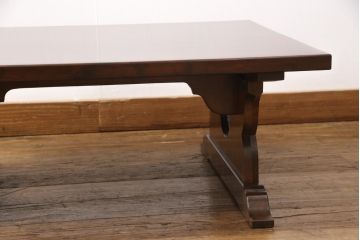 中古　松本民芸家具　ナラ材　上質な大人の空間づくりにぴったりな折りたたみ座卓(ローテーブル、ちゃぶ台、文机)(R-053816)