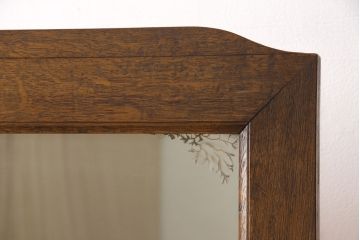和製アンティーク　極上品　上手物　繊細な透かし彫りが目を引く、豪華な造りの姿見(鏡、衝立て、ミラー)(R-053822)