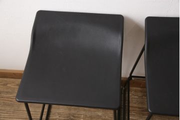 中古　viccarbe(ヴィッカルベ)　LAST MINUTE(ラストミニッツ)　スタイリッシュなカウンターチェア2脚セット(定価 約14万円)(スツール、椅子、イス)(R-053840)