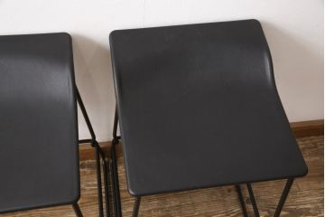 中古　viccarbe(ヴィッカルベ)　LAST MINUTE(ラストミニッツ)　スタイリッシュなカウンターチェア2脚セット(定価 約14万円)(スツール、椅子、イス)(R-053840)