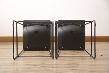 中古　viccarbe(ヴィッカルベ)　LAST MINUTE(ラストミニッツ)　スタイリッシュなカウンターチェア2脚セット(定価 約14万円)(スツール、椅子、イス)(R-053840)